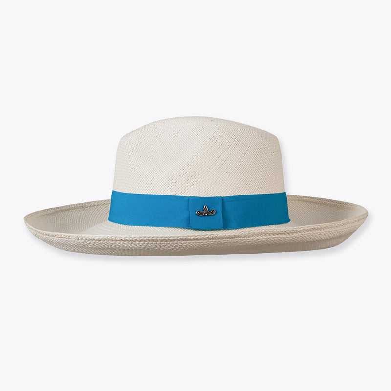 LARGE BRIM  CUENCA - LIGHT  BLUE BAND