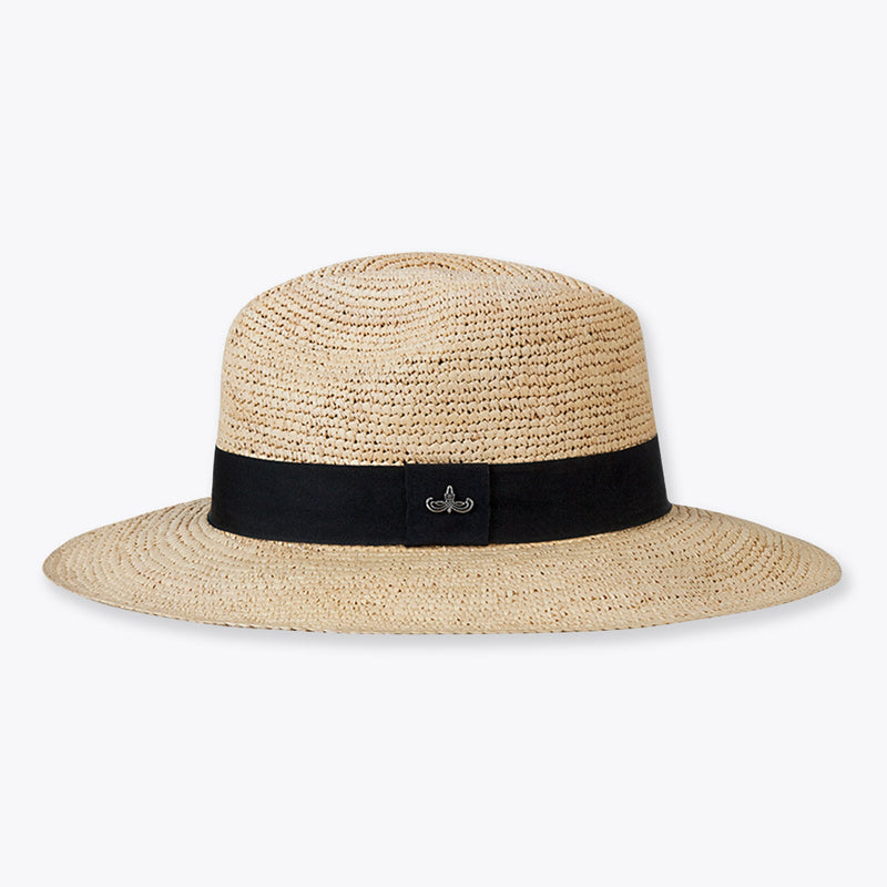 CROCHET - NATURAL - BLACK BAND