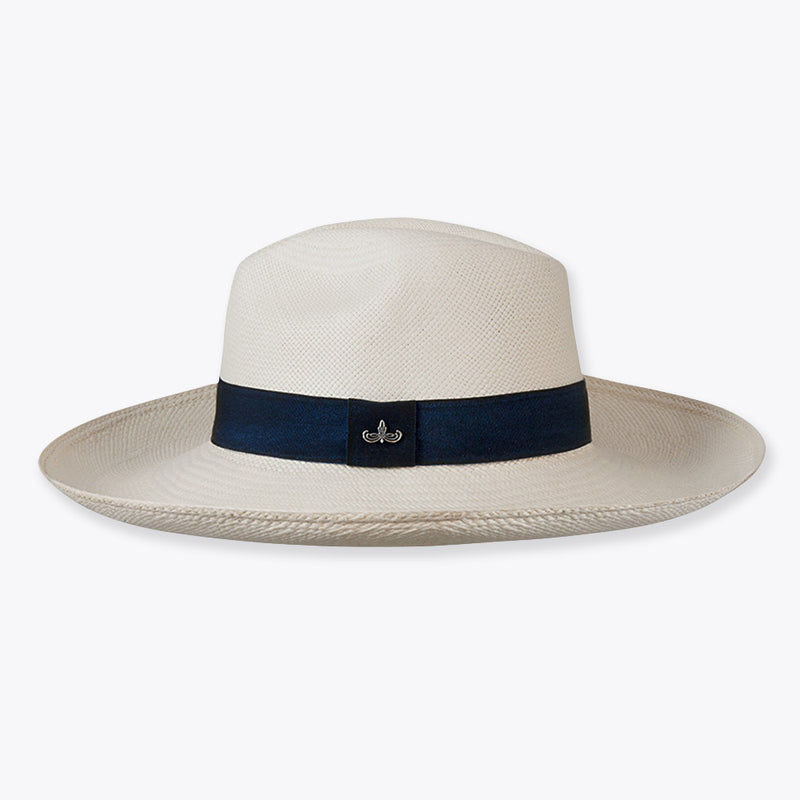 LARGE BRIM - NAVY  BLUE BAND