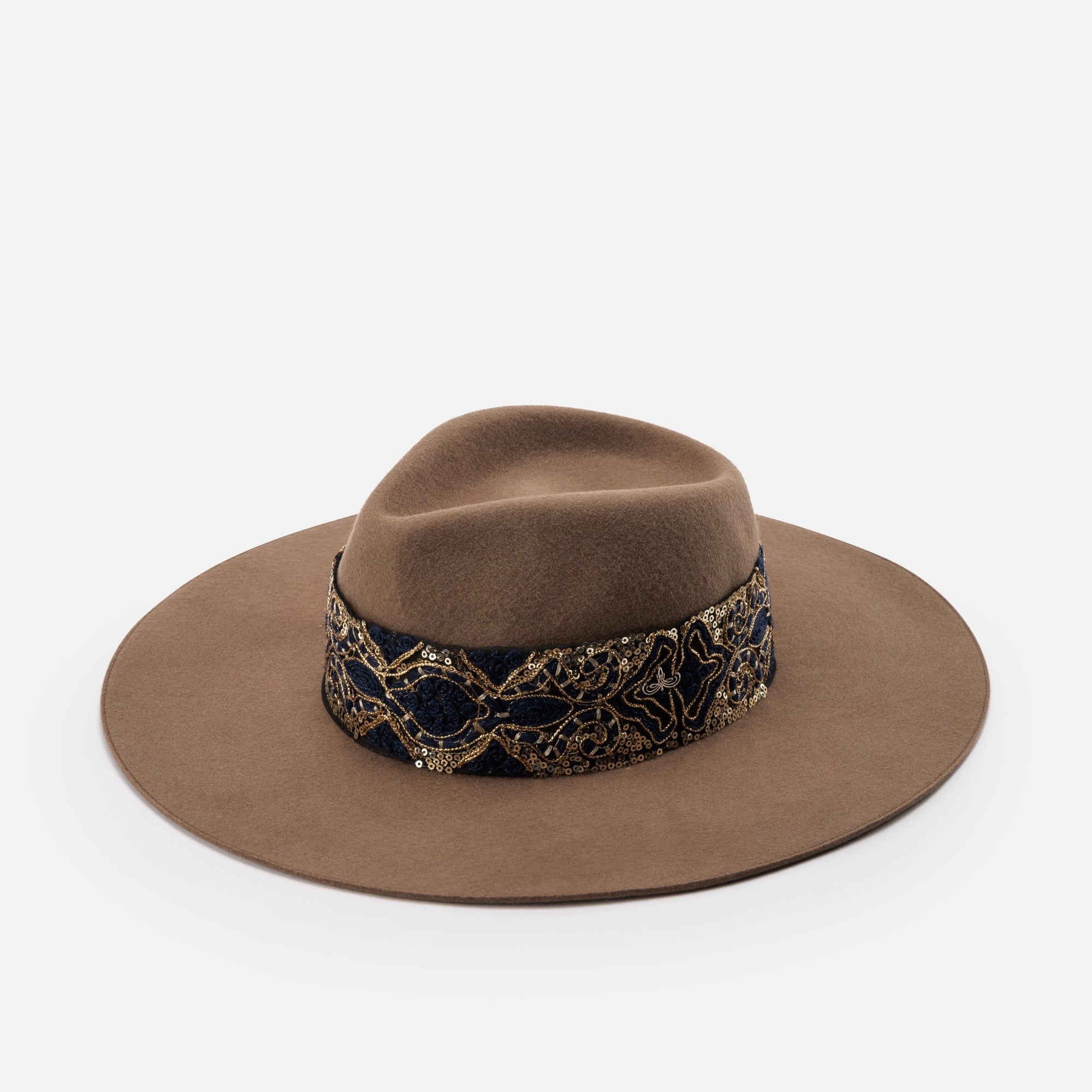 Cappello Vaquero a tesa larga nero / The Mojave / Feltro di coniglio su misura - Italia Cappello Vaquero a tesa larga nero / The Mojave / Feltro di coniglio su misura - Italia