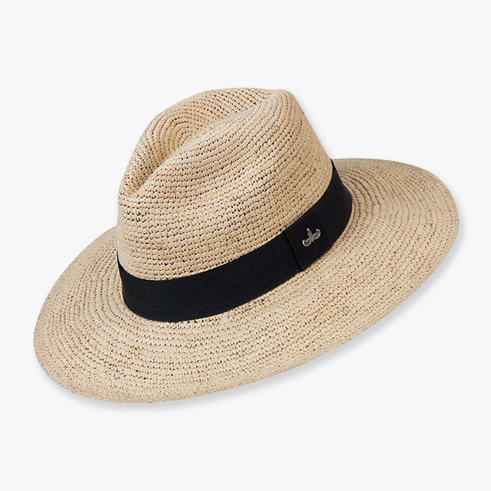 CROCHET - NATURAL - BLACK BAND